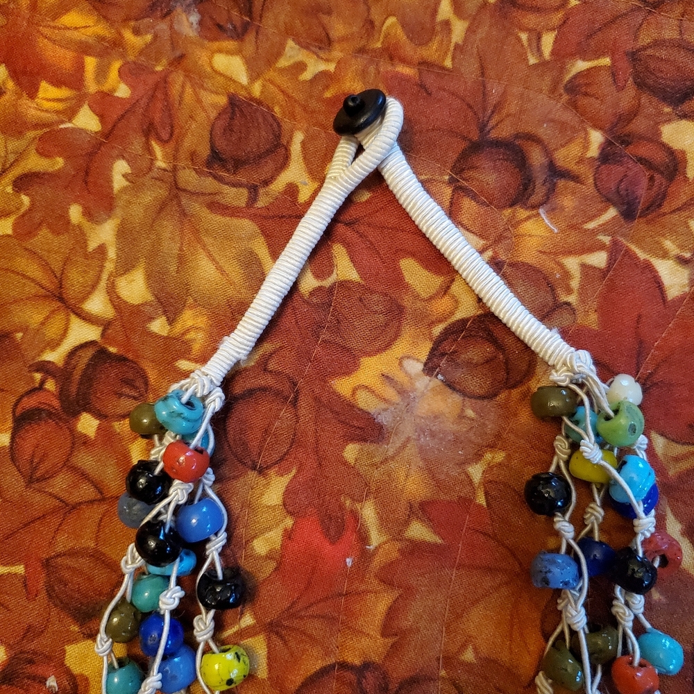 Neclace. 18" colorful multi strands. Toggle clasp prom? - Picture 2 of 2